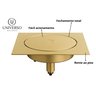 Ralo Click 10x10 Dourado Gold 10cm Banheiro Inox Quadrado - 4