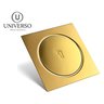Ralo Click 10x10 Dourado Gold 10cm Banheiro Inox Quadrado - 2