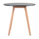 Ver imagem 5 de Mesa de Jantar Redonda 80cm + 4 Cadeiras Estofadas Leda - Preto