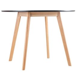 Mesa de Jantar Redonda 100cm Leda e 4 Cadeiras Estofadas Leda Preto - 6