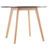 Mesa Elegante de Jantar Sala Cozinha Redonda 100cm Leda e 4 Cadeiras Estofadas Leda Preto - 9