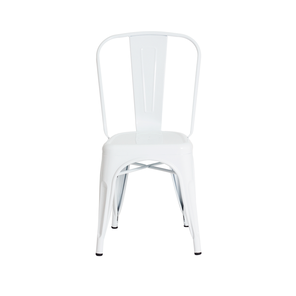 Kit 2 Cadeiras Iron Tolix - Design Industrial - Aço - Vintage - Branco - 3