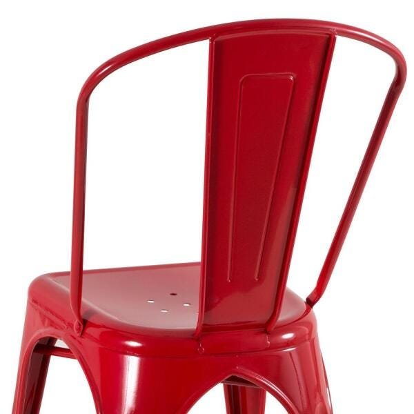 Kit 2 Cadeiras Iron Tolix - Design Industrial - Aço - Vintage - Vermelho - 5