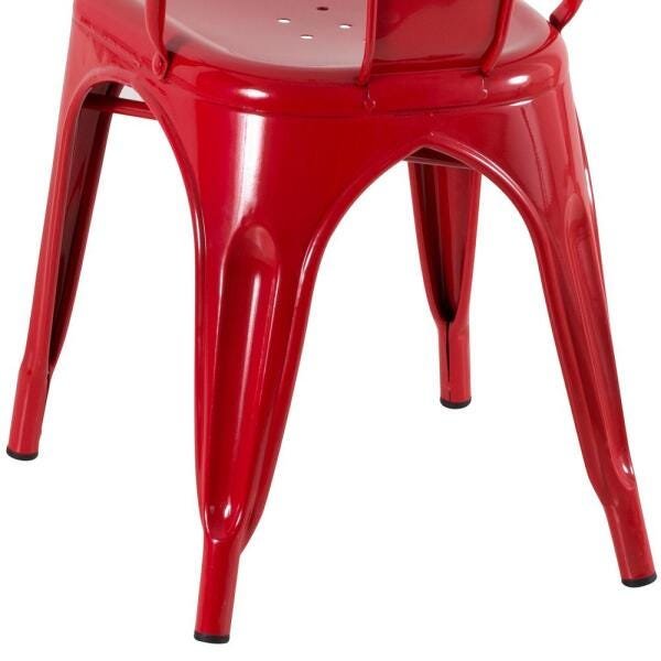 Kit 2 Cadeiras Iron Tolix - Design Industrial - Aço - Vintage - Vermelho - 6