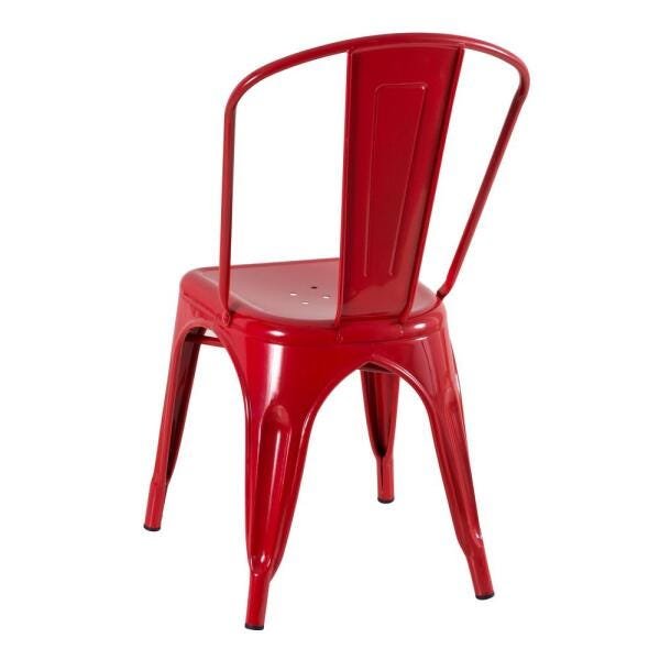 Kit 2 Cadeiras Iron Tolix - Design Industrial - Aço - Vintage - Vermelho - 3