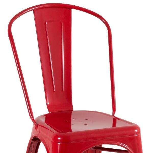 Kit 2 Cadeiras Iron Tolix - Design Industrial - Aço - Vintage - Vermelho - 4