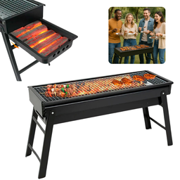 Mini Churrasqueira Portatil Dobravel com Gaveta Preta 60cm Snh55 Snel Home - 3