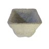 Vaso de cimento quadrado grande artesanal rústico para planta 19x18 cm - 2