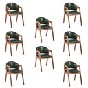 Ver imagem 1 de Kit 8 Cadeiras Decorativa Sala de Jantar Luxo Larissa Facto Verde - Mozzelar