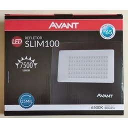 Refletor Led Slim100 - Holofote- IP65 - 100w - 6500K (Branco Frio) - À Prova D'água - 3