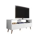 Ver imagem 1 de Rack para Sala Bancada de Tv 55 Pol 136cm Pés Retrô Billy Branco M12 - D'rossi