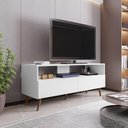 Ver imagem 4 de Rack para Sala Bancada de Tv 55 Pol 136cm Pés Retrô Billy Branco M12 - D'rossi