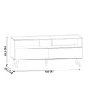 Ver imagem 2 de Rack para Sala Bancada de Tv 55 Pol 136cm Pés Retrô Billy Branco M12 - D'rossi