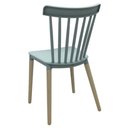 Ver imagem 4 de Cadeira Pierre Verde Menta com Base Madeira - 51178