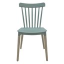 Ver imagem 2 de Cadeira Pierre Verde Menta com Base Madeira - 51178