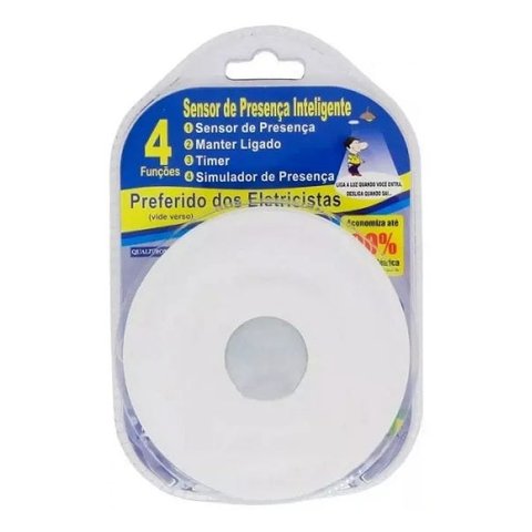 SENSOR DE PRESENÇA PARA TETO DE EMBUTIR OU SOBREPOR