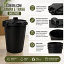 Ver imagem 6 de Lixeira Multiuso Grande 60 Litros com Trava Cesto Lixo Organizador Lavanderia Brinquedos Trava 60L m