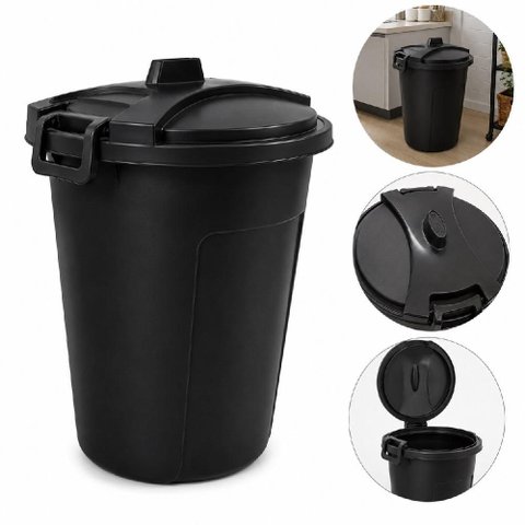 Lixeira Multiuso Grande 60 Litros com Trava Cesto Lixo Organizador Lavanderia Brinquedos Trava 60L m