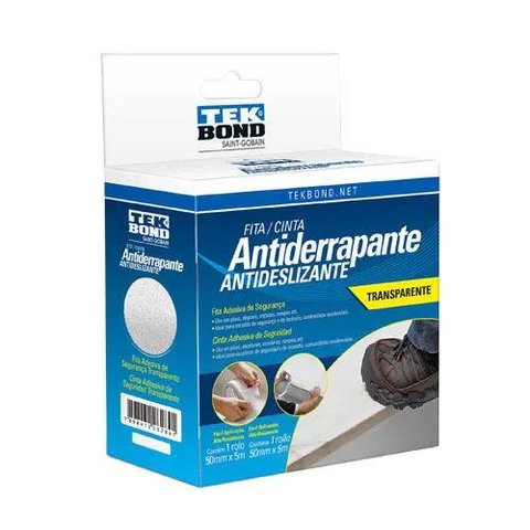 Fita Antiderrapante Preta 50mm x 5m - Tekbond
