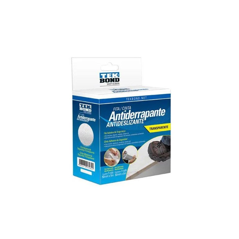 Fita Antiderrapante Preta 50mm x 5m - Tekbond