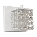 Ver imagem 1 de Lustre de parede Sala acabamento branco e pedras de cristais legitimas Asfour