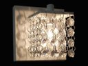 Ver imagem 2 de Lustre de parede Sala acabamento branco e pedras de cristais legitimas Asfour