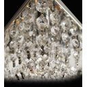 Ver imagem 3 de Lustre Plafon Teto Estilo Almofada Base Inox Pedras Cristais K9 20x20cm Sala Quarto