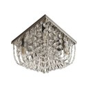 Ver imagem 1 de Lustre Plafon Teto Estilo Almofada Base Inox Pedras Cristais K9 20x20cm Sala Quarto