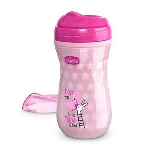 Copo Chicco Brilha no Escuro - Shiny Cup - PInk
