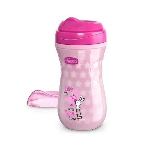 Copo Chicco Brilha no Escuro - Shiny Cup - PInk