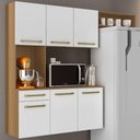 Ver imagem 2 de Cozinha Suspensa 6 Portas 163 Cm Mdp Carol Armoveis - Atacama Branco