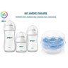 Kit Avent Philips Pétala 4 pçs - 125ml/260ml/330ml/Esterilizador - 1