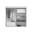 Ver imagem 5 de Guarda Roupa Solteiro 4 Portas e 2 Gavetas Ágata Cinamomo/off White - Acp