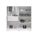 Ver imagem 6 de Guarda Roupa Solteiro 4 Portas e 2 Gavetas Ágata Cinamomo/off White - Acp