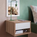 Ver imagem 6 de Mesa de Cabeceira Suspensa 1 Gaveta B87 Montana Branco Novam Montana Branco