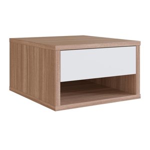 Mesa de Cabeceira Suspensa 1 Gaveta B87 Montana Branco Novam Montana Branco