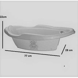 Banheira Bebê Plasútil ref: 5696 - 21 Litros - Filhotes Bege - 2
