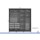 Ver imagem 4 de Guarda Roupa Casal 2 Pts 6g c/Pés CB03T592 Canela Kappesberg