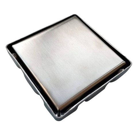 Ralo Oculto 15x15 Kit 13 Uni Inivisivel Inox Casa Banheiro Lavabo Varanda Cozinha Resistente Seguro 