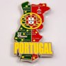 Imã Portugal com Mapa, Bandeira, Cidades e Símbolos - Imã de Geladeira - 2