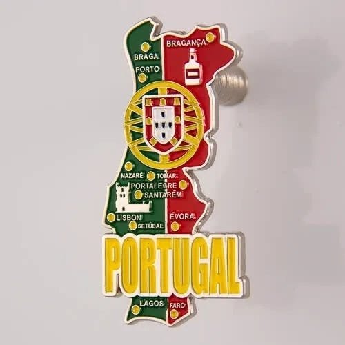 Bandeira no mapa de Portugal