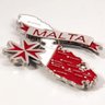 Imã Malta com Mapa, Bandeira, Cidades e Símbolos - Imã de Geladeira - 5