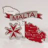 Imã Malta com Mapa, Bandeira, Cidades e Símbolos - Imã de Geladeira - 2