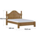 Ver imagem 2 de Cama Casal Clássica 1,40 Linha Ouro Madeira Maciça 2259fn Freijó Finestra