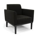 Ver imagem 3 de Sofá Namoradeira com 2 Poltronas Base de Madeira Fixa Preto Marisa Suede D03 - D'Rossi Preto