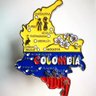 Imã Colômbia com Mapa, Bandeira, Cidades e Símbolos - Imã de Geladeira - 2