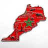 Imã Marrocos com Mapa, Bandeira, Cidades e Símbolos - Imã de Geladeira - 2