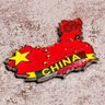 Imã China com Mapa, Bandeira, Cidades e Símbolos - Imã de Geladeira - 2
