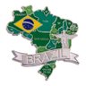 Imã Brasil com Mapa, Bandeira, Cidades e Símbolos - Imã de Geladeira - 2