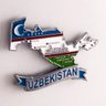 Imã Uzbequistão com Mapa, Bandeira, Cidades e Símbolos - Imã de Geladeira - 3